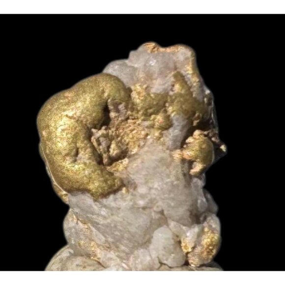 Gold on Quartz - Natural California Gold Specimen in Perky Display Box #2 - Picture 1 of 6